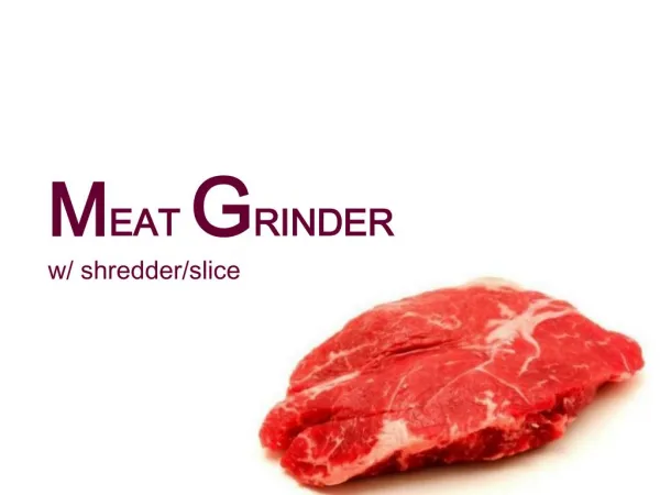 Manual Or Electric Meat Grinders