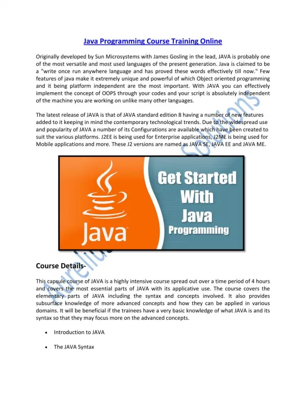 Boost your Career on Java Programming Language
