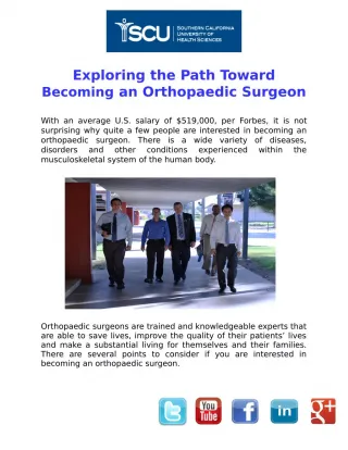 Exploring the Path Toward Becoming an Orthopaedic Surgeon - slide 1