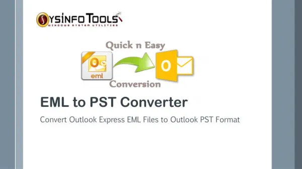 Convert EML to Outlook PST