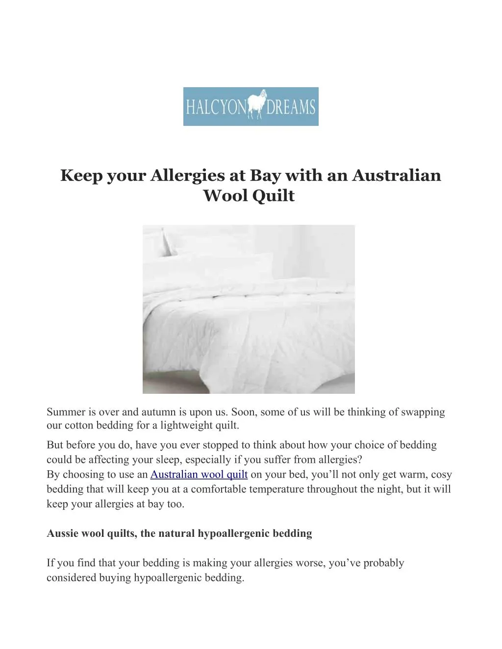keep your allergies at bay with an australian