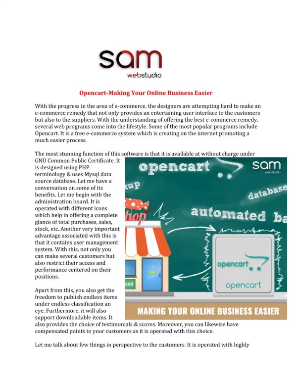 opencart making your online business easier
