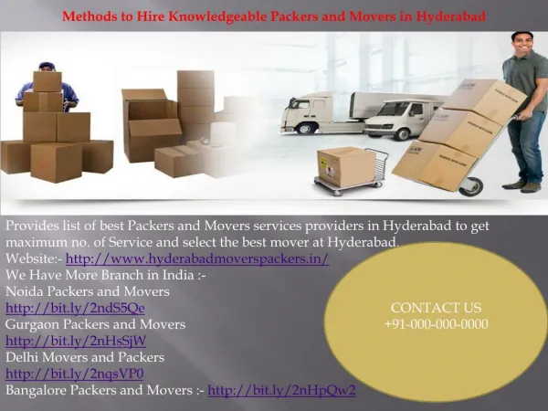 Low price Packers and movers - In Hyderabad