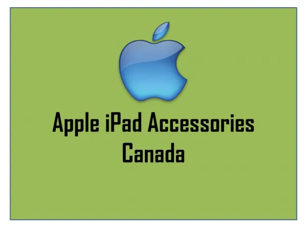 Apple iPad Accessories Canada