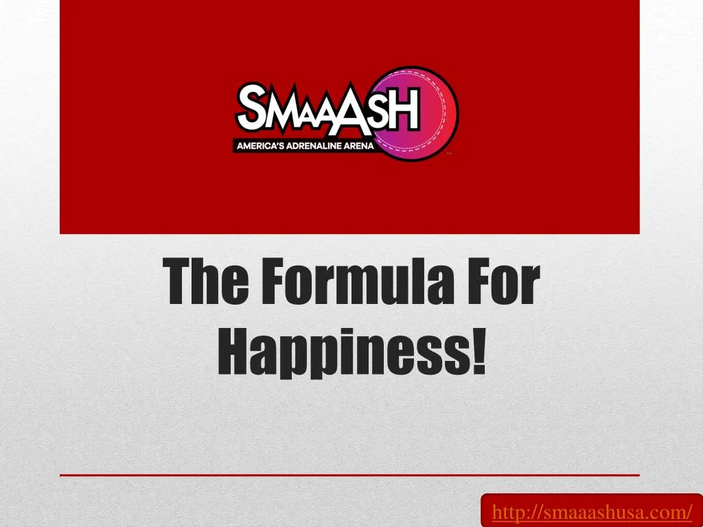 the formula for happiness