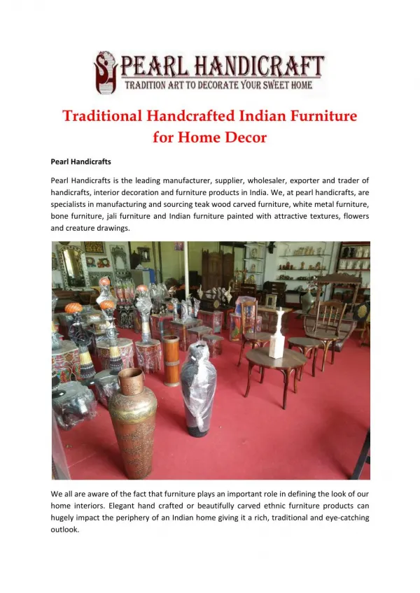 Handcrafted Solid Wood Furniture for Home Decoration