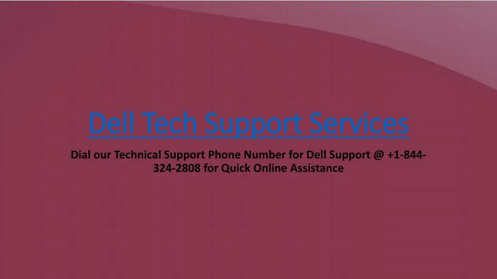 dell tech support services