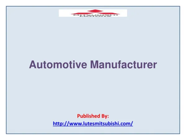 Automotive Manufacturer