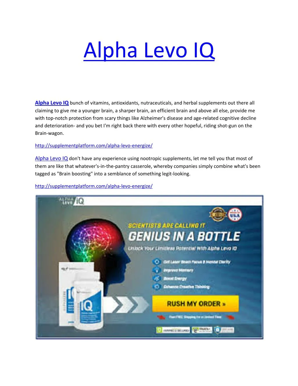 alpha levo iq