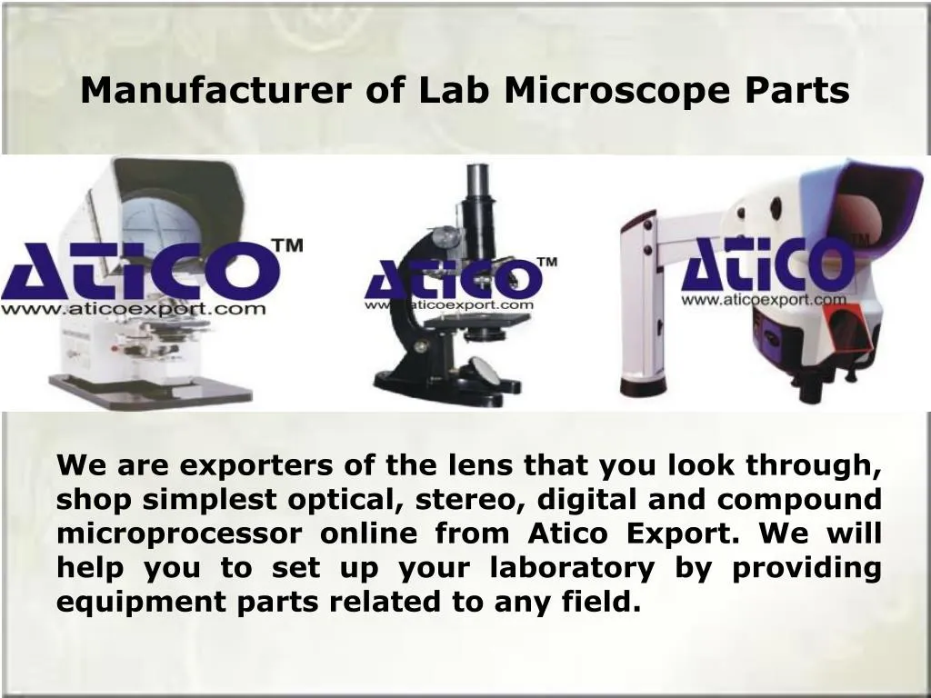 manufacturer of lab microscope parts