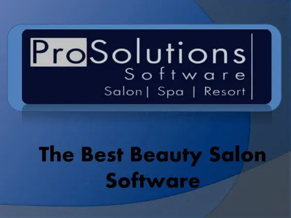 The Best Beauty Salon Software by Prosolution