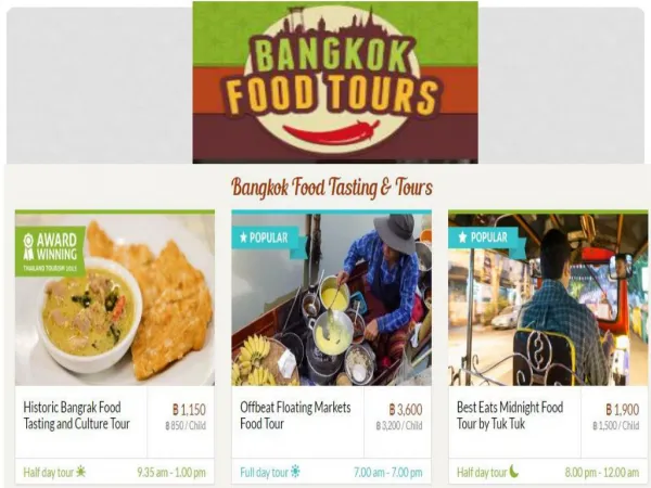Bangkok Food Tours in Thailand