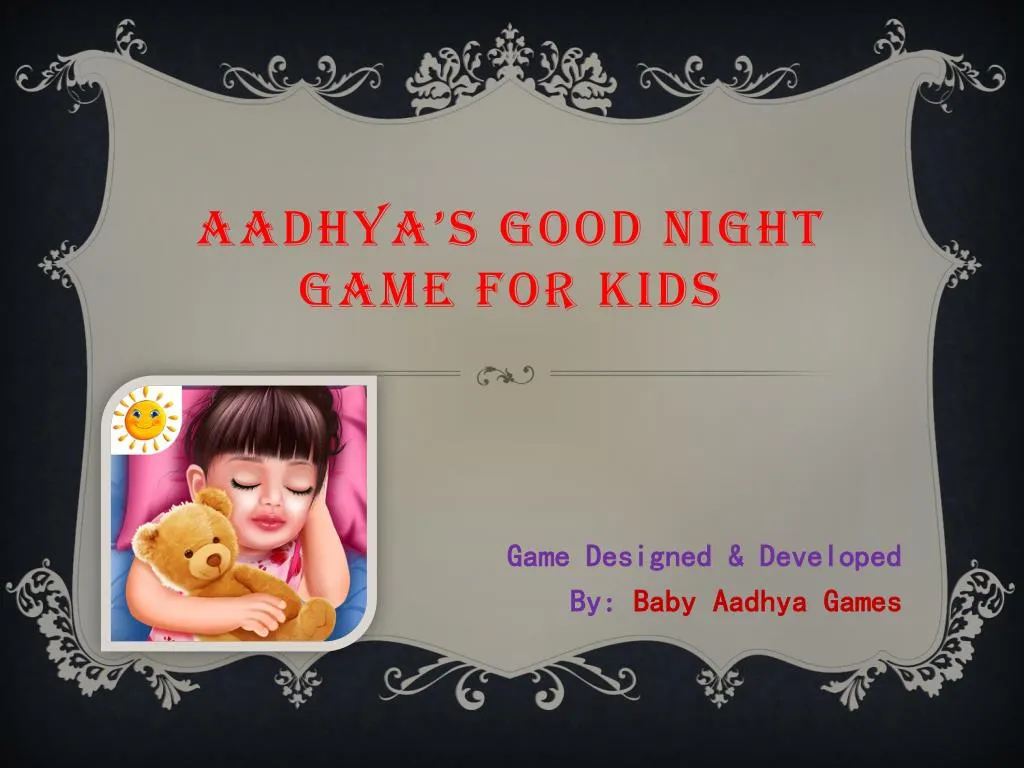 aadhya s good night game for kids