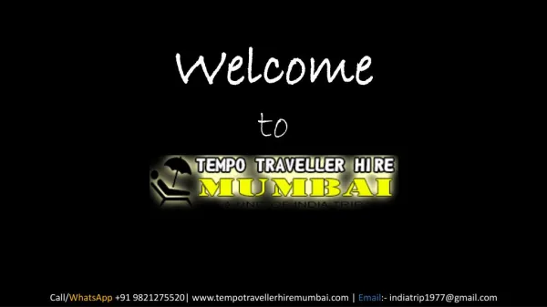 Hire Best Tempo Traveller Mumbai tour