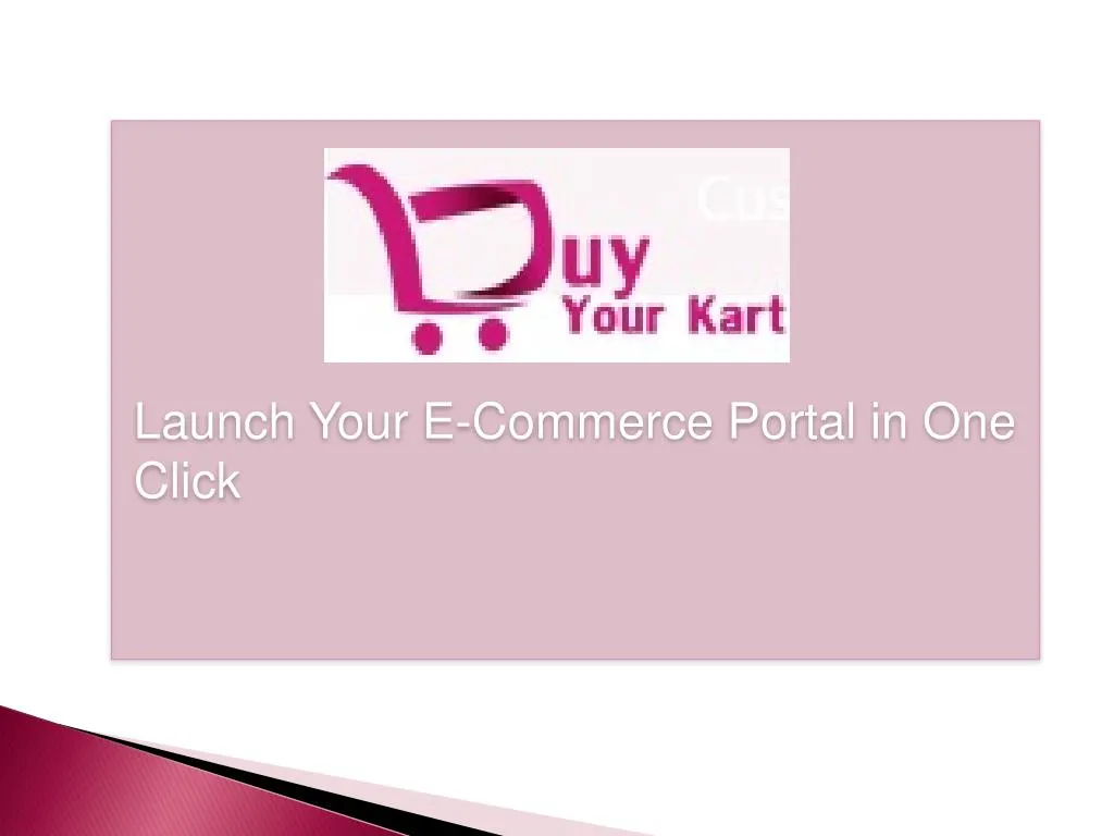 launch your e commerce portal in one click