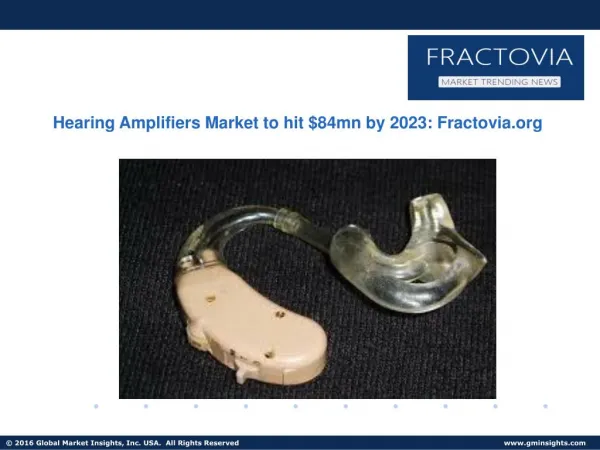 Hearing Amplifiers Market share to surpass $84mn by 2023