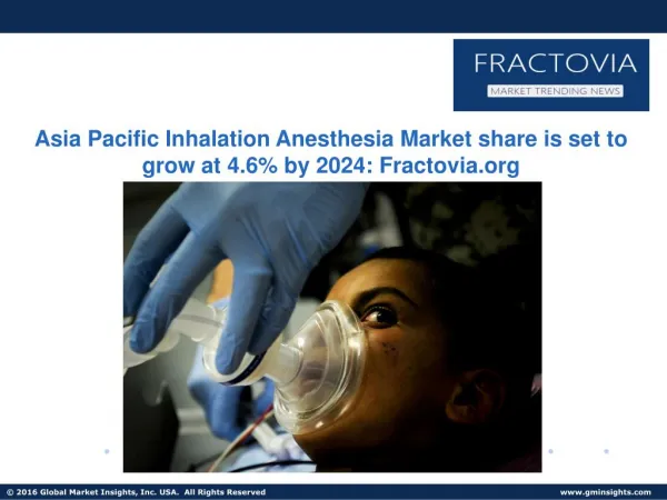 Inhalation Anesthesia Market share worth $1.66 bn by 2024