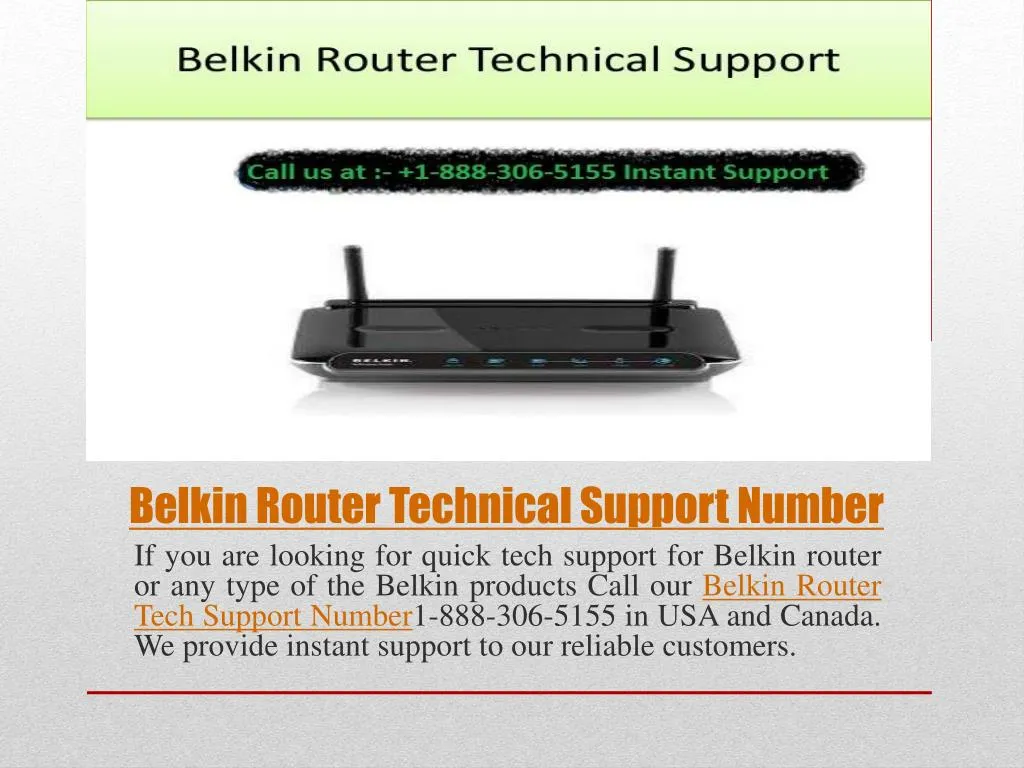 belkin router technical support number