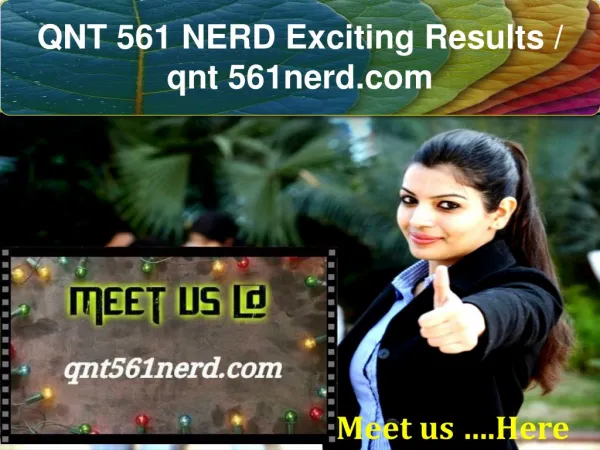 QNT 561 NERD Exciting Results / qnt 561nerd.com