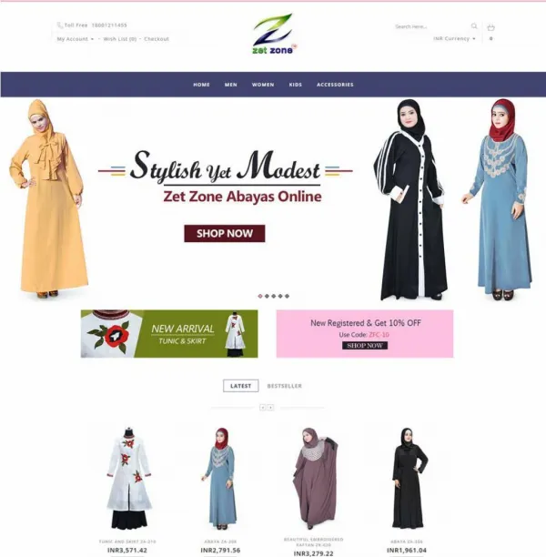 Zet Zone Islamic Clothing Indian and Western Wear for Women Men & Kids