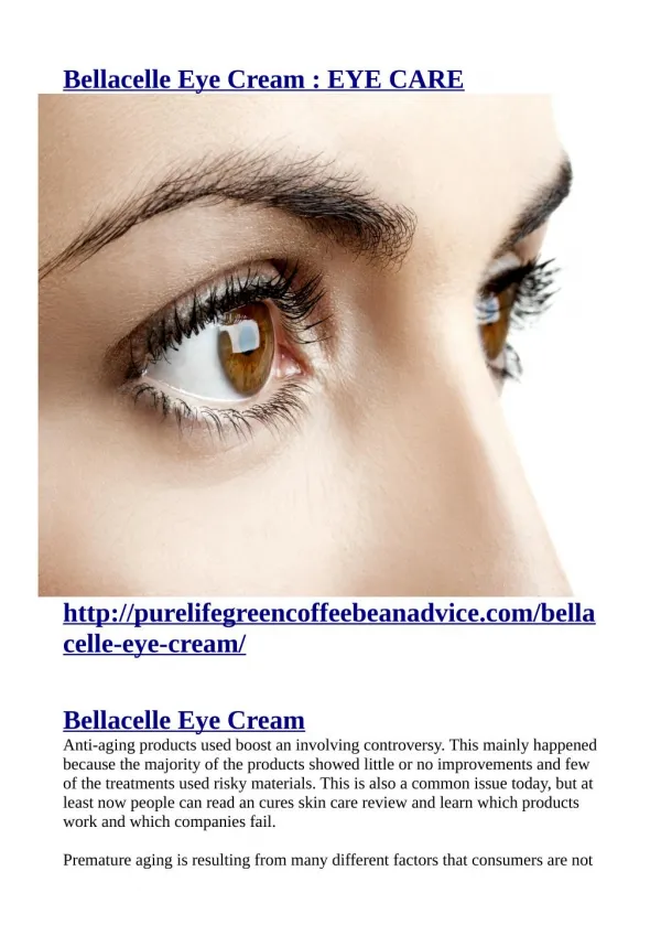 http://purelifegreencoffeebeanadvice.com/bellacelle-eye-cream/