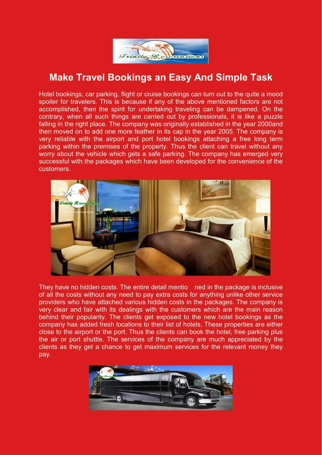 make travel bookings an easy and simple task