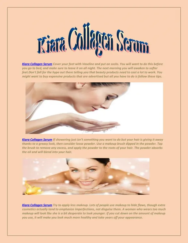 Kiara Collagen Serum Studies have
