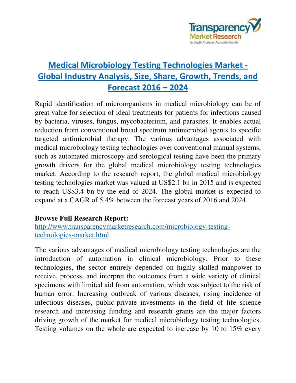 medical microbiology testing technologies market
