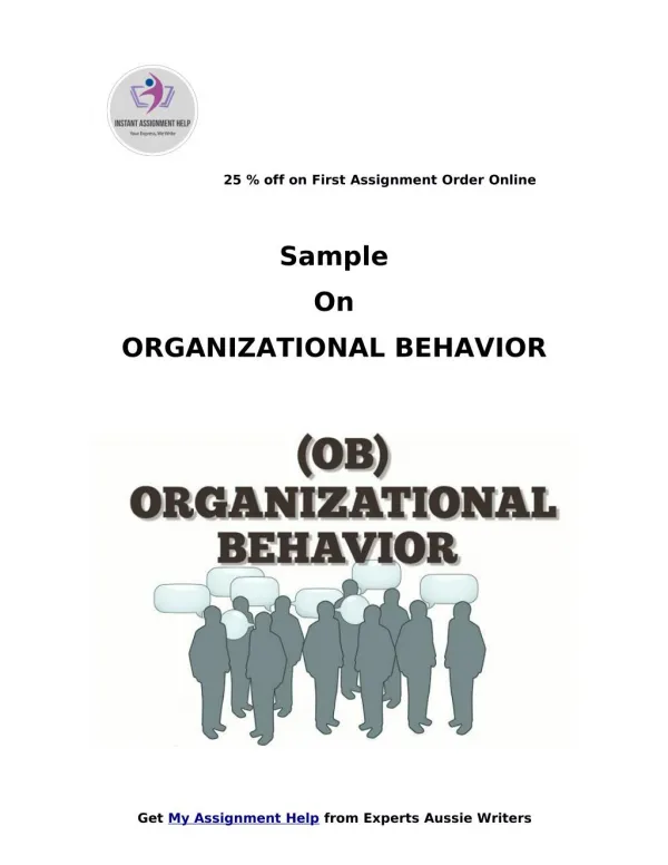 Free Sample on Organizational Behaviour