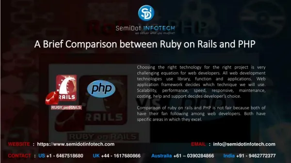 Comparison between ruby on rails and PHP web development