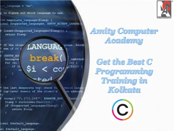 Get the Best C Programming Training in Kolkata