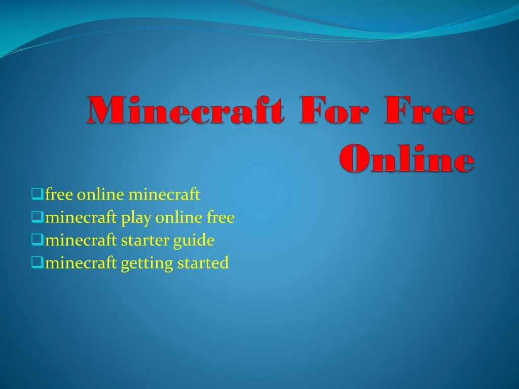 minecraft for free online