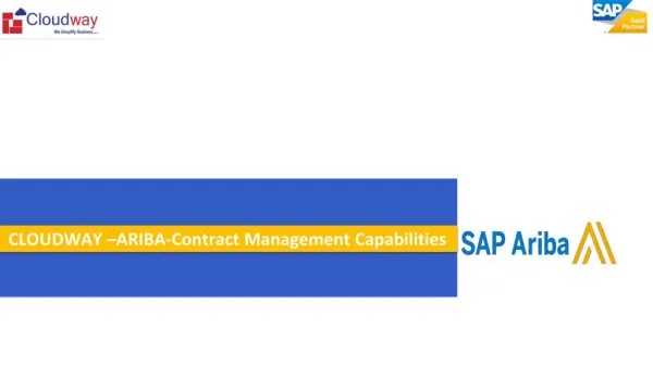 CLOUDWAY Contract Management Capabilities