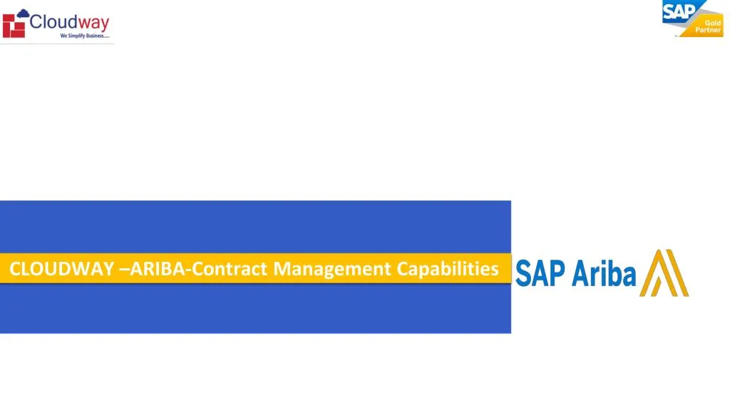 cloudway ariba contract management capabilities