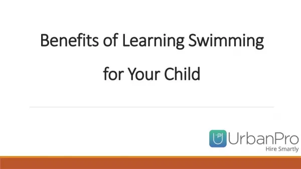 Reasons why your child should learn swimming