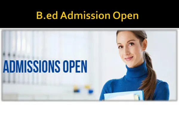 B.Ed Admission 2017 | B.ed Admission Form 2017