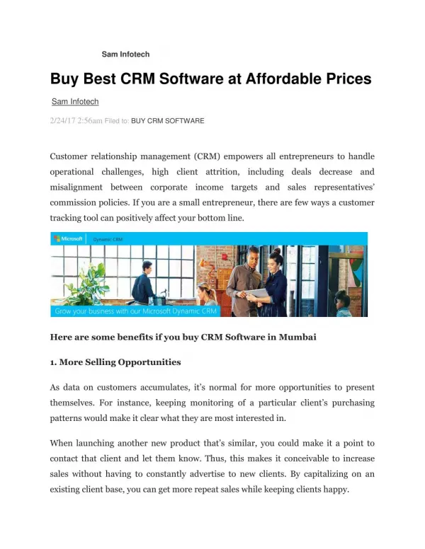Buy Best CRM Software at Affordable Prices