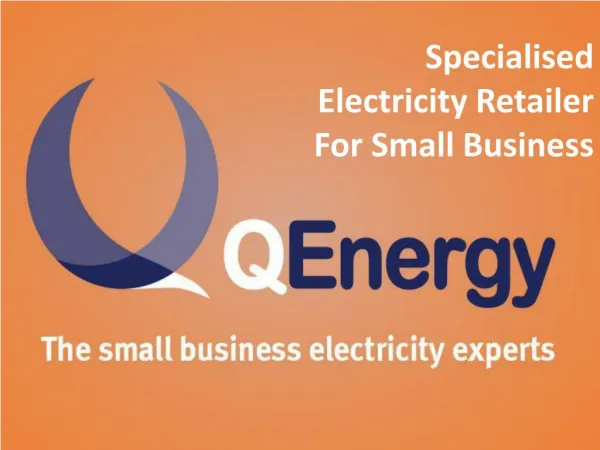 Specialised Electricity Retailer For Small Business