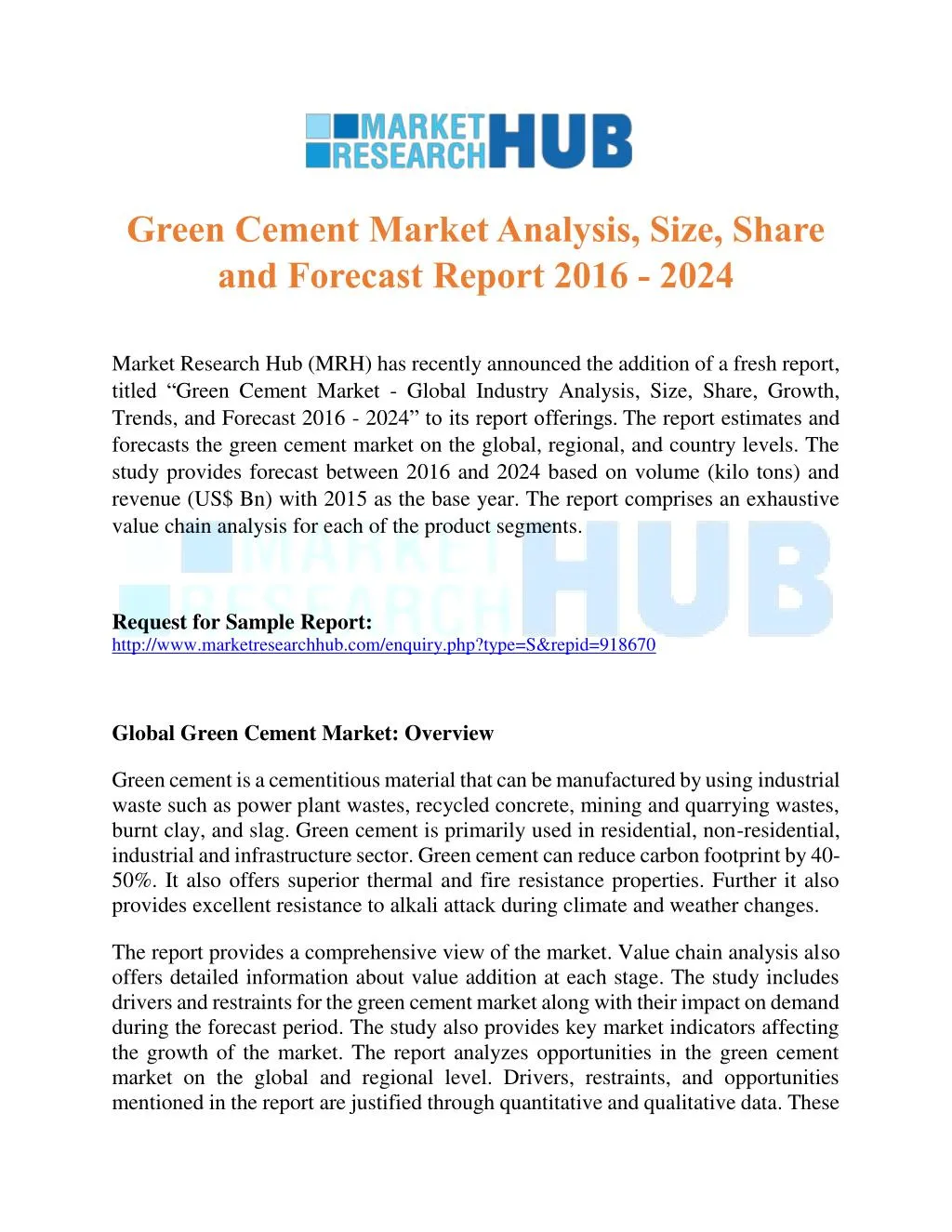 green cement market analysis size share