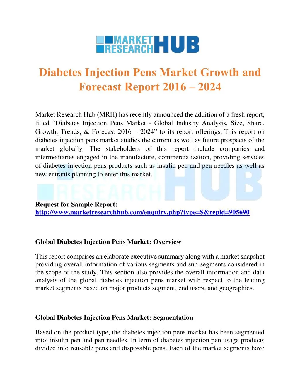 diabetes injection pens market growth