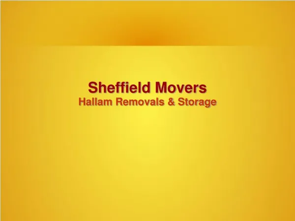 Sheffield Movers