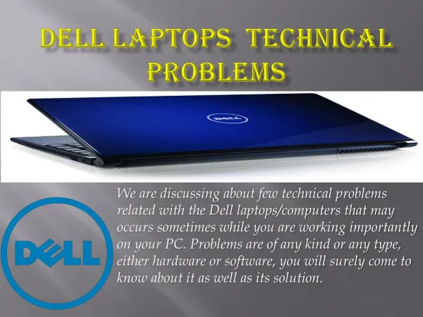 Dell laptop Technical Problems – BIOS, Blue Screen, Windows, Data