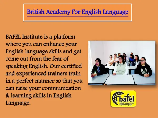 Learn to Speak English - BAFEL