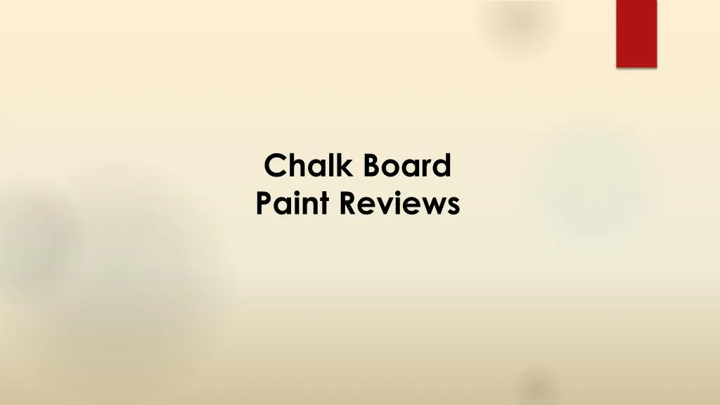 chalk board paint reviews