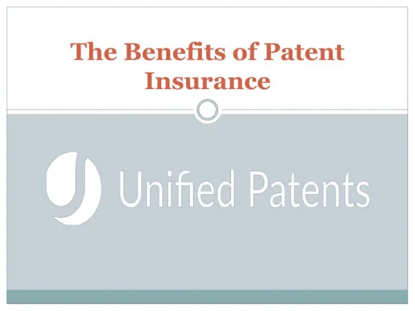 The benefits of Patent Insurance
