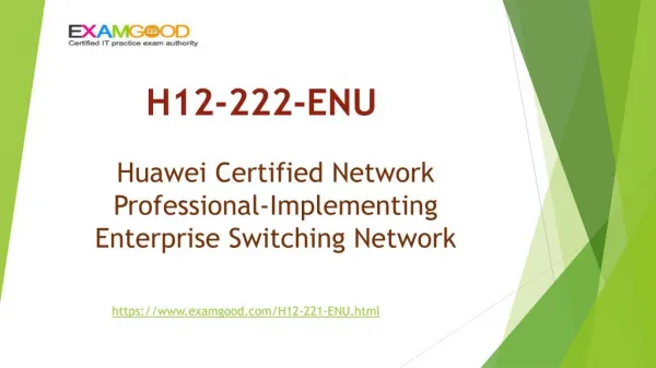 Updated Huawei HCNP-R&S H12-222-ENU real exam questions
