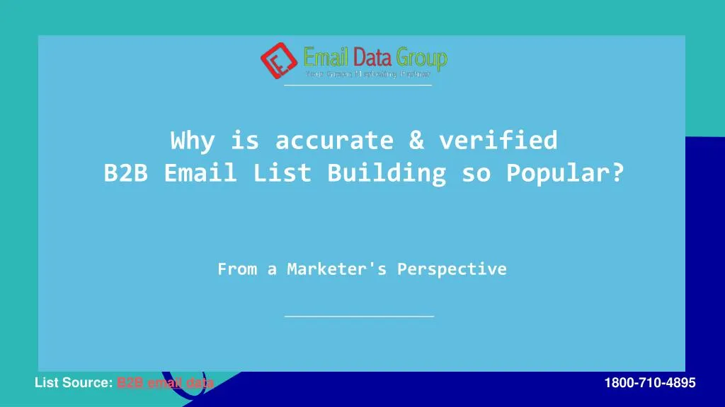 why is accurate verified b2b email list building