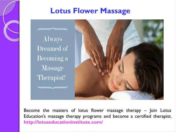 Certification For Massage Therapist