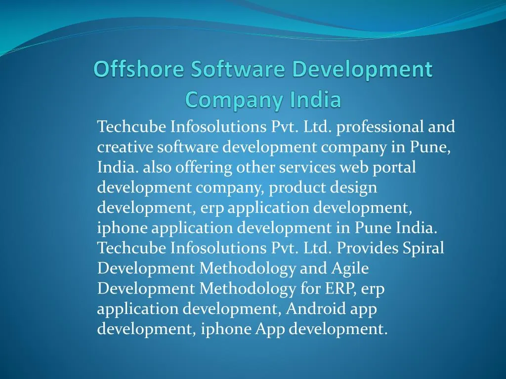 offshore software development c ompany india