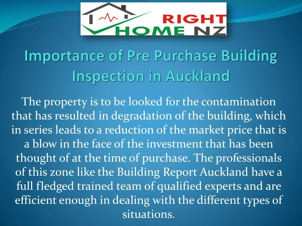 importance of pre purchase building inspection in auckland